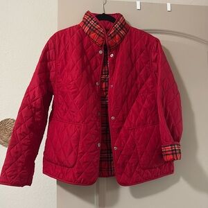 Vintage Red Reversible Quilted Jacket